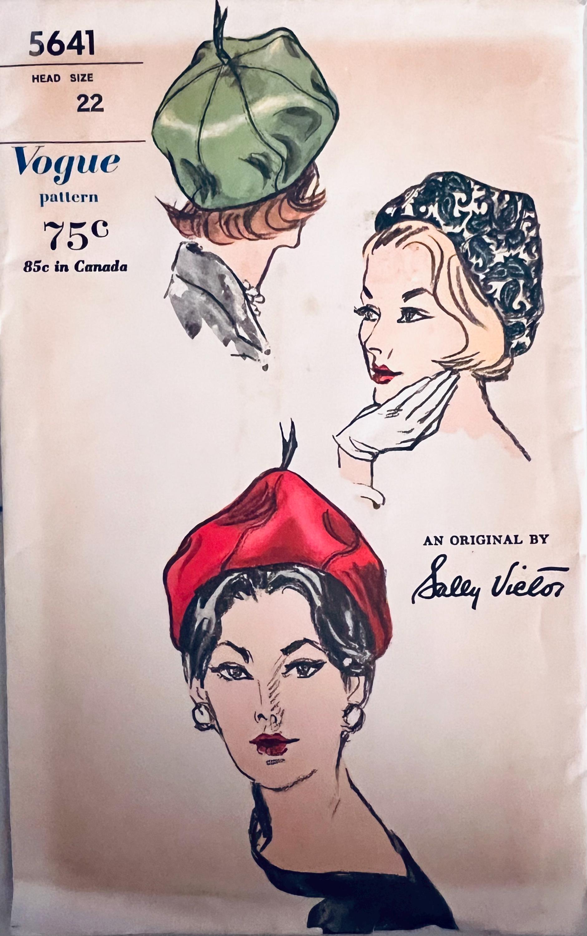 1960s Vintage VOGUE 5641 Sally Victor Original Design Beret  display picture 2