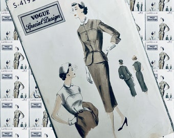 May include: A vintage sewing pattern for a two-piece outfit. The pattern is for a skirt and jacket. The pattern is from Vogue Special Design and is numbered S-4192. The pattern is priced at $1.00.