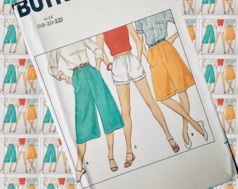 Butterick 4354 shorts Culottes lengths 1980s RARE vintage sewing patterns WAIST 32-34-36