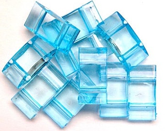 CARRIER beads 20 pcs Aqua 17x9x5mm 2 hole