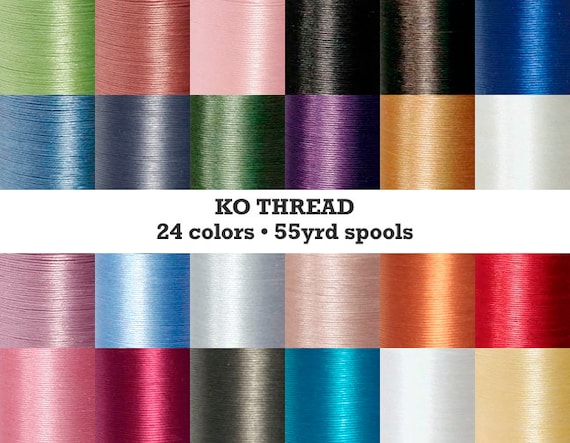 KO Thread 24 colors 55 yrd spool beadweaving thread