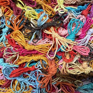 2mm Hand dyed silk cords for DIY crafts Kumihimo wrap bracelets 10 piece bundle