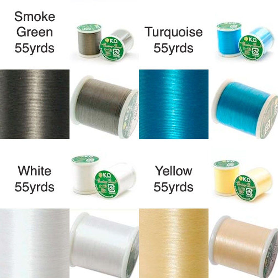 KO Thread 24 Colors 55 Yrd Spool Beadweaving Thread - Etsy