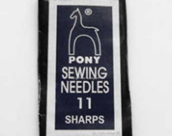 Pony Needles #11 Sharps 1 package or 5 packs of 25 needles