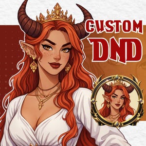 Custom DnD Character Art, DnD Commission, DnD Fantasy Illustration, DnD Gift, Dungeons and Dragons Art, DnD Art, RPG Portrait Art, DnD Dice