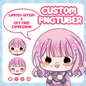 CUSTOM CHIBI PNGTUBER, Chibi Pngtuber, Pngtuber chibi, Pngtuber Model, Pngtuber Character, Pngtuber for Stream, Pngtuber Anime, Vtuber Model