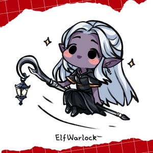 Zlecenie na niestandardowy rysunek postaci D&D, portret fantasy RPG, projekt naklejki PFP