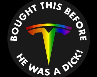 Arte de Tesla que muestra orgullo anti Elon Musk