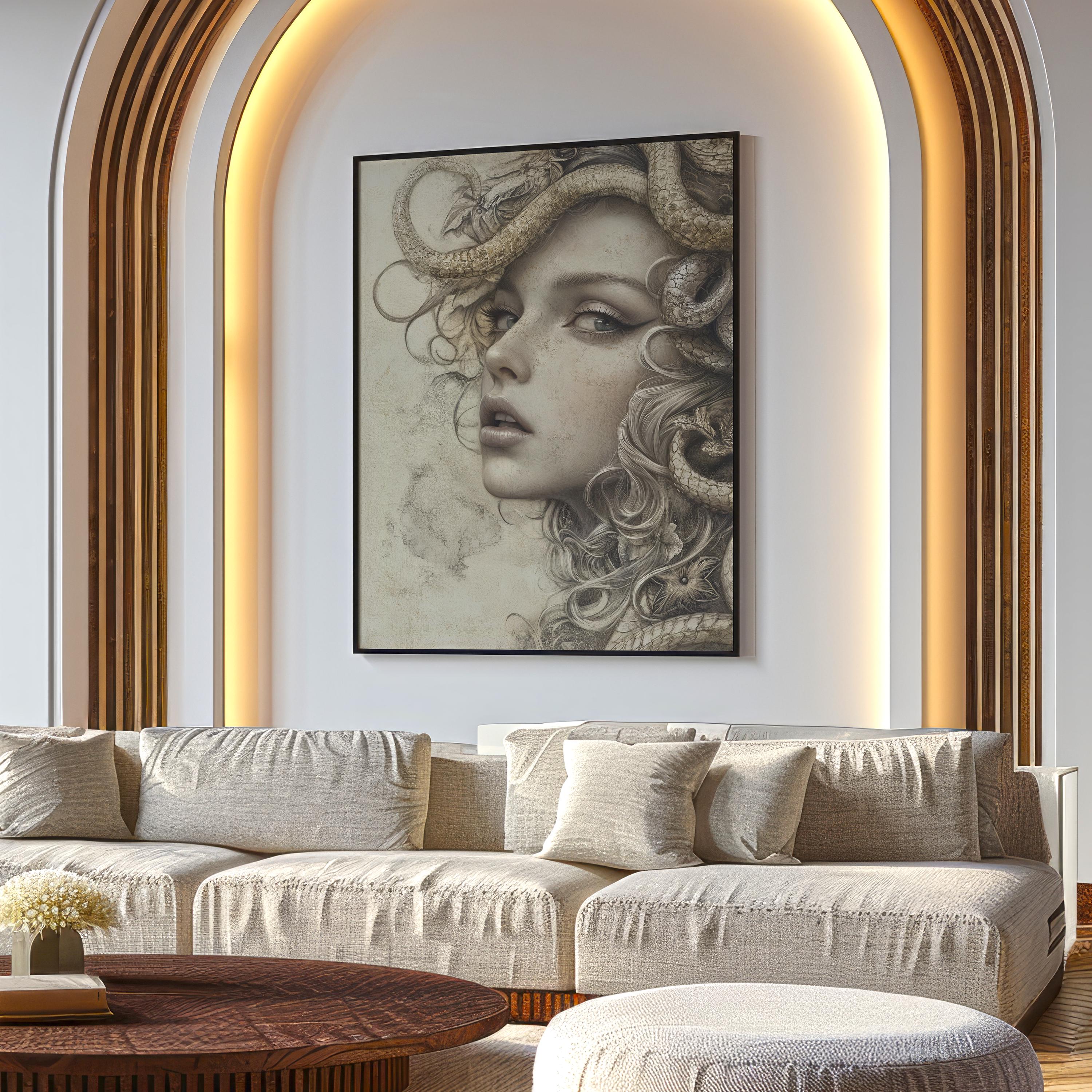 Medusa Art Print: Greek Mythology Gorgon Poster (digital Download) - Etsy
