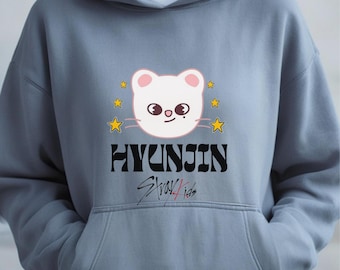 Kpop Stray Kids Hyunjin Hoodie - Unisex Lightweight Hooded