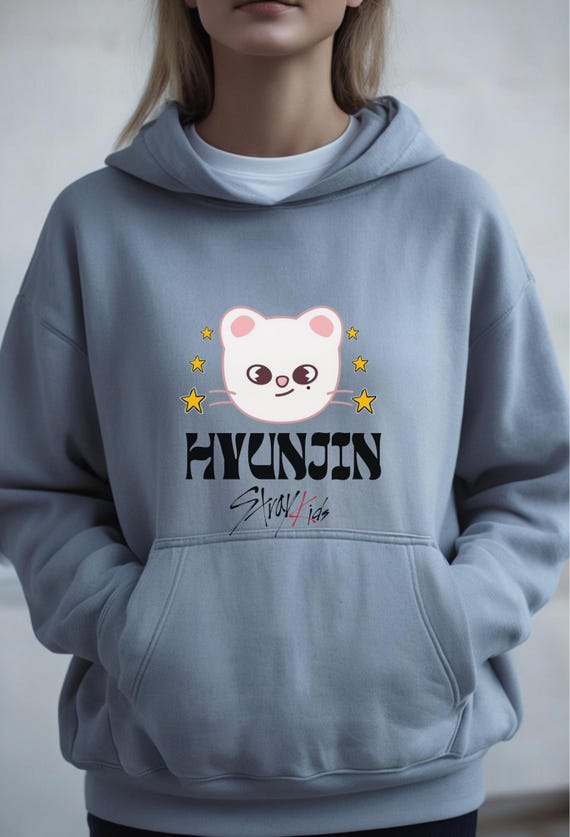 Kpop Stray Kids Hyunjin Hoodie - Unisex Lightweight Hooded