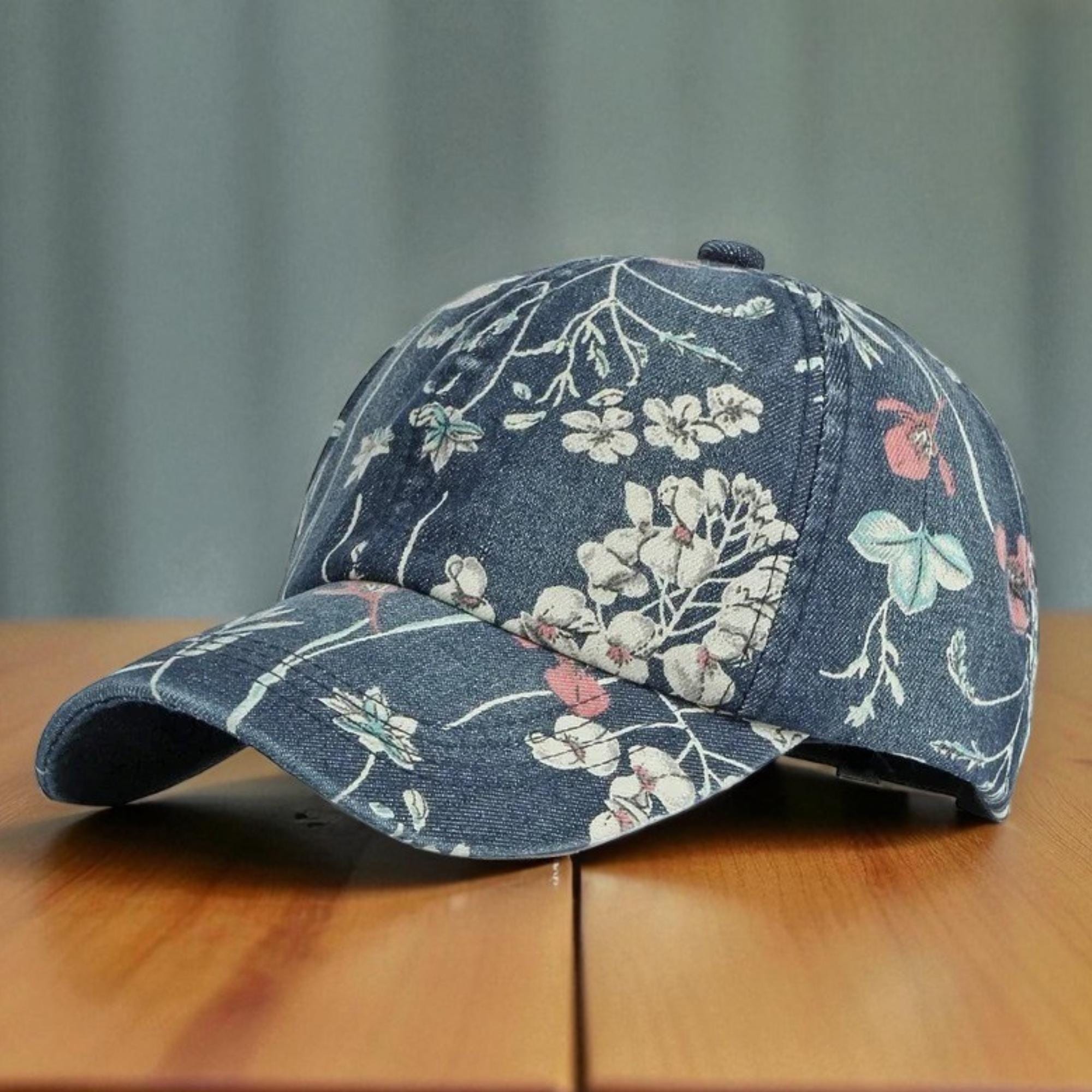 Floral Denim Cap - Etsy display picture 2