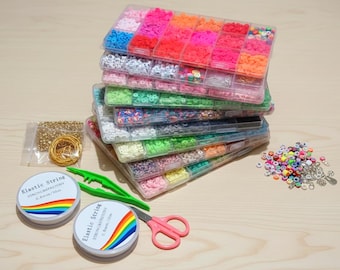 Clay Bead Bracelet Making Kit, 9 Boxes 192 Colors Heishi Beads Set, Friendship Bracelet Kit for Girls