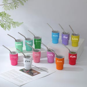 Mini vaso personalizado, vaso de chupito, regalo para dama de honor, vaso personalizado para fiesta, regalo de boda, despedida de soltera, regalo para viaje de chicas