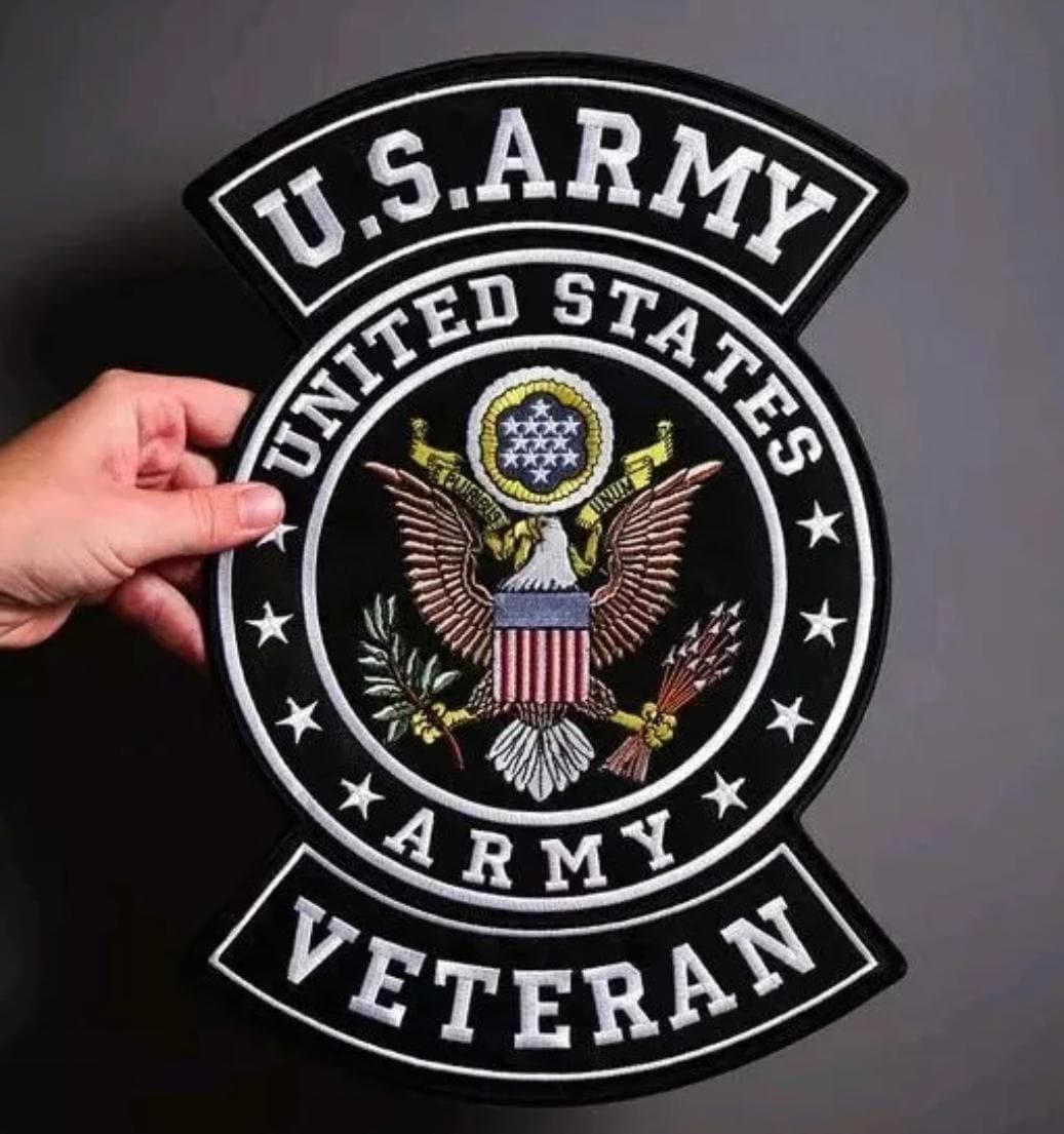 US ARMY veteran large back patch for custom vest
