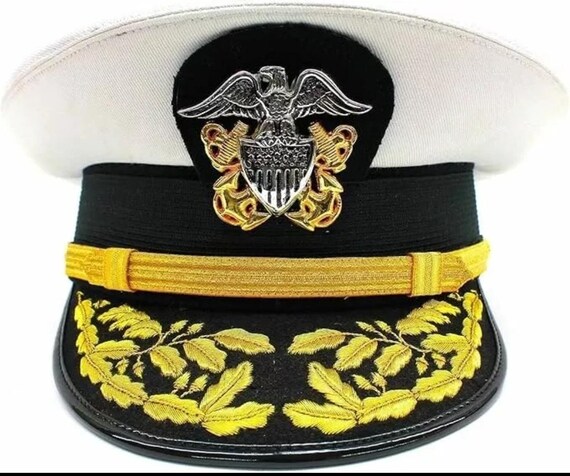アメリカ海軍司令官 提督 階級 白帽子 キャップ R N 司令官、 - Etsy 日本