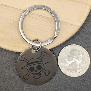 Strawhat Pirate Stainless Steel Coin Keychain Monkey D Luffy