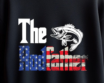 The Rodfather Svg, Father Svg, Gift For Fishing Dad Svg, Retro Rodfather Svg, Fathers Day Gift, Fisherman Gift Svg, Father Sublimation Svg