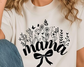Floral Mama Png, Mama Flower Png, Coquette Mama Bow Png, Mama Floral, Mama Groovy Png, Mothers Day Png, Gift for Mama Png Shirt Idea popular