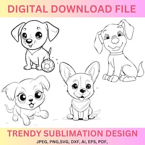 Cute Dog Svg and Png Bundle, Cute Puppy SVG, Dog Mom Lover Png, Cute Pet Dogs Svg, Svg Cute Dogs, Dogs Png Bundle, Dogs for Cricut