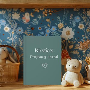 Diario de embarazo personalizado, libro de recuerdos del embarazo, regalo para baby shower de mamá primeriza, diario para bebé niño y niña, cartas para el bebé