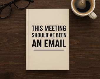 Gift for Coworkers, This Meeting Should Have Been an Email, Workplace Humor Gift, Funny Work Journal, Sarcastic Notebook, Sassy Gag Gift,