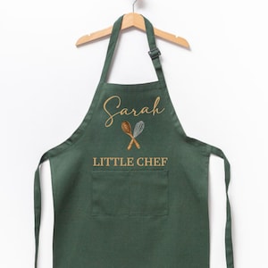 Personalized Kids Apron, Toddler Apron, Customized Apron, Little Chef, Cooking Apron, Kids Apron, Kitchen Apron, Custom Apron, Child Aprons