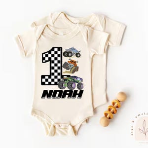 Personalized Racing Cars Birthday Shirt, Monster Truck Birthday Shirt, Monster Truck Shirt, Custom Race Car Shirt, Birthday Monster Truck