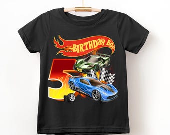 Personalized Race Car Birthday Shirt: Custom Name & Age Tee