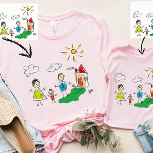 Custom Kid's Drawing Shirt: Personalized Children's Art Tee