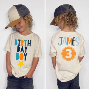 Personalized Name Birthday Boy Toddler Shirt, Custom Birthday Boy Gift, Custom Gift for Birthday Party, 1st 5st birthday boy, Birthday Baby