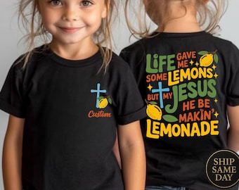 Jesus Made Lemonade Toddler Tee, Funny Christian Shirt