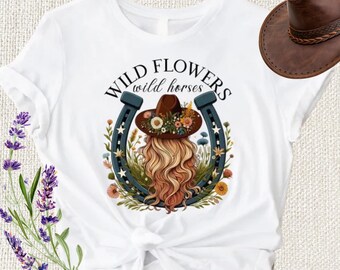 Wild Horses & Flowers Shirt: Country Girl Western Tee