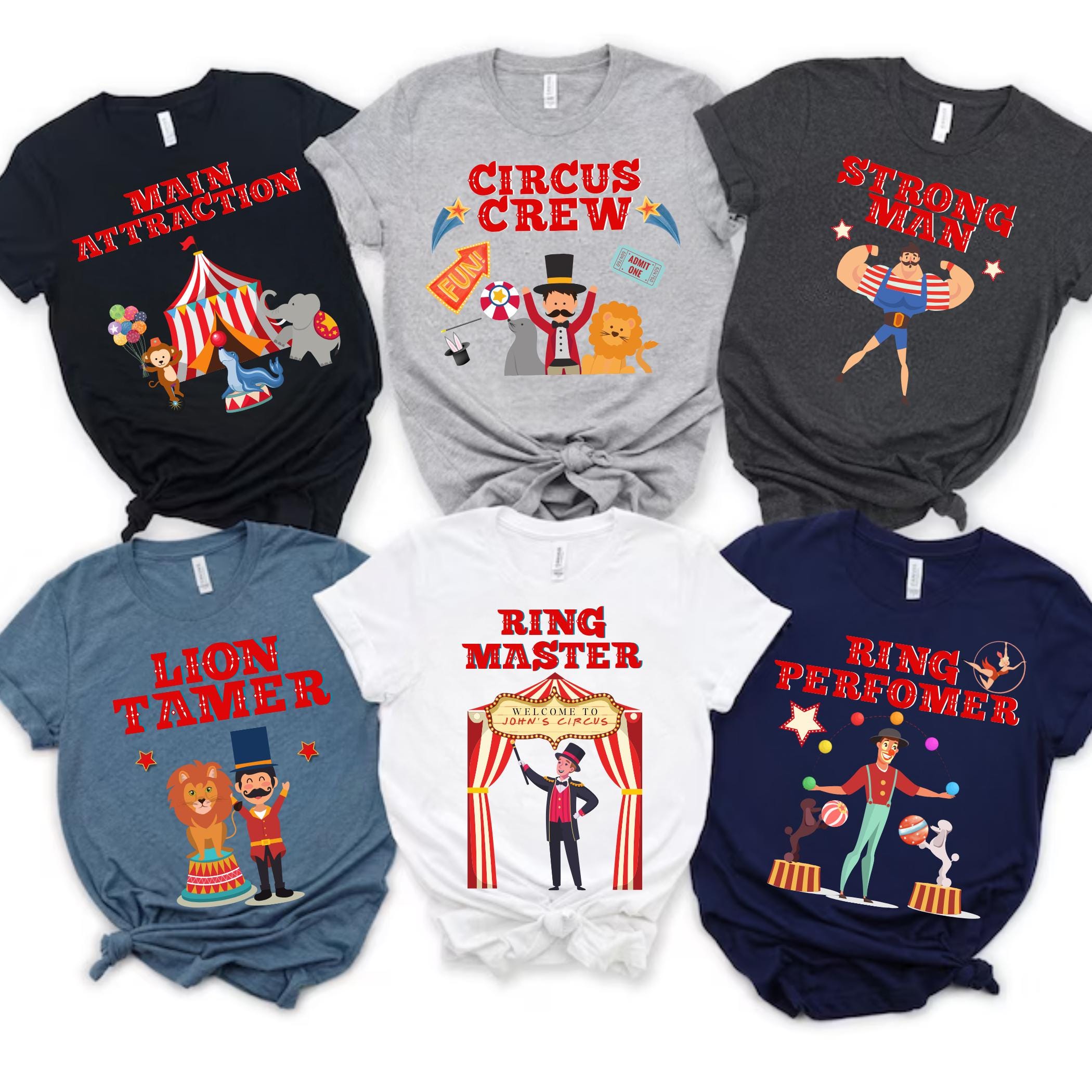 Personalized Circus Birthday Shirt: Carnival Family Matching Tees