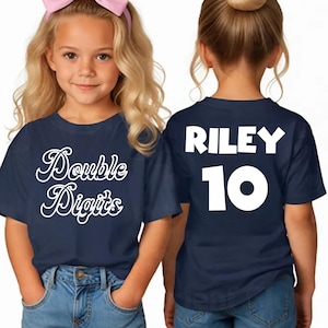 10e verjaardag T-shirt, dubbele cijfers meisjes verjaardag, dubbele cijfers verjaardag shirt, 10e verjaardag shirt meisje, dubbele cijfers 10e verjaardag shirt