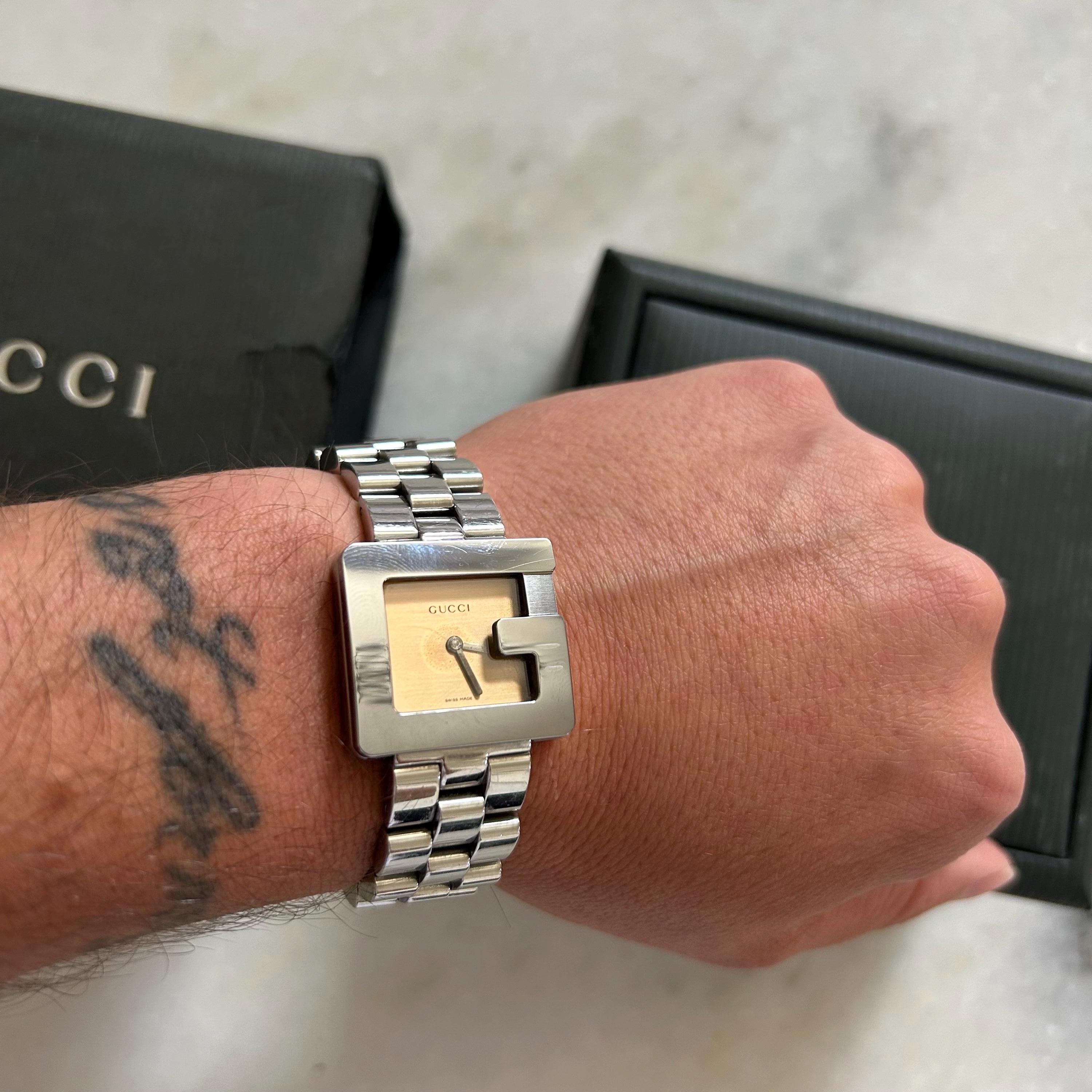 Rare Gucci G-watch 3600J – Tom Ford Era – Salmon Dial, Stainless