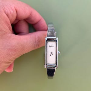 Vintage Gucci Watch - Gucci Horsebit 1500L watch - Textured white Dial