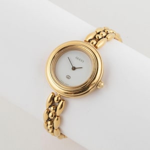Vintage Gucci Interchangeable Bezels Women's Gold Plated Watch Set, 6 Bezels (11/12.2)