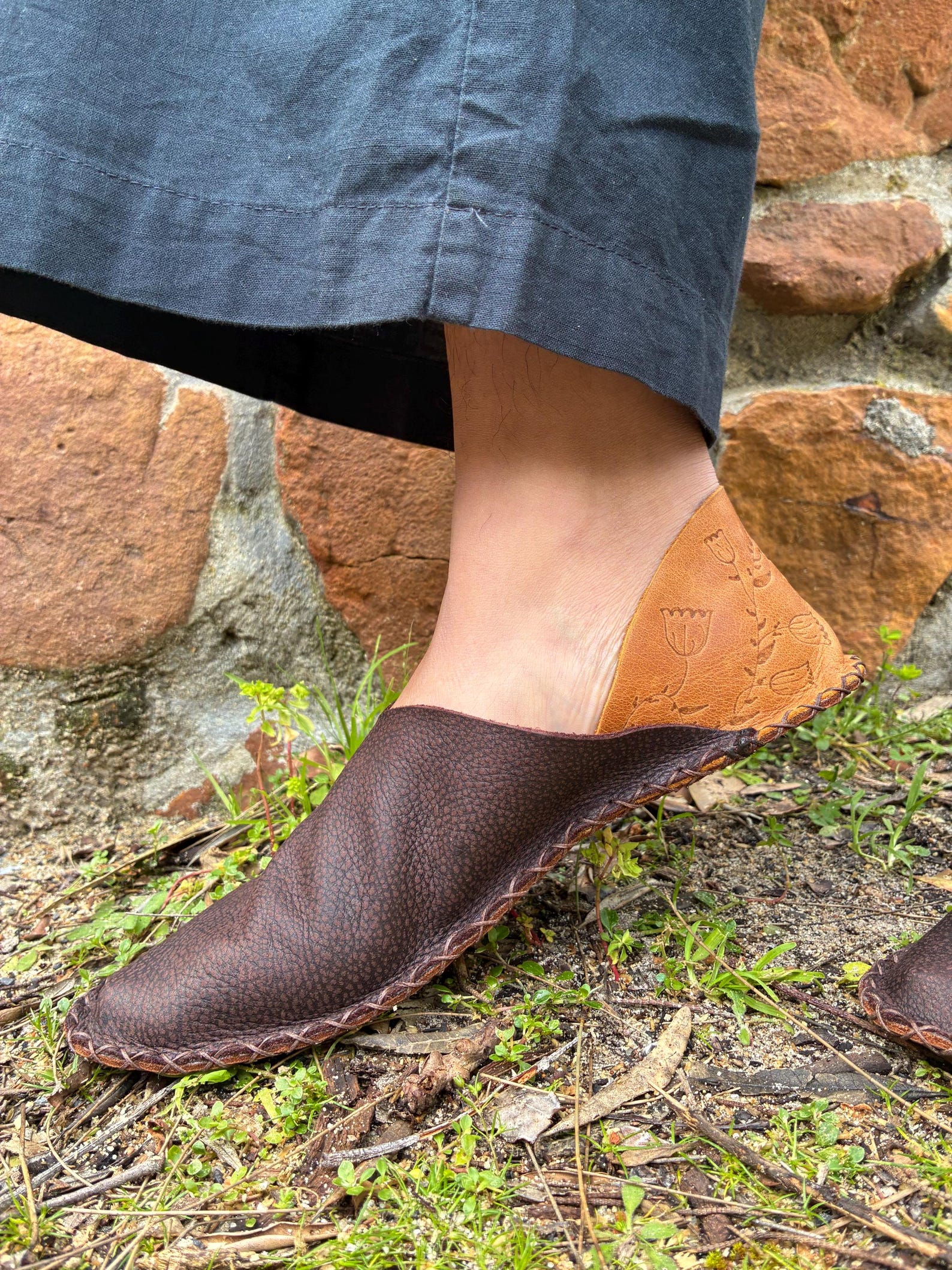 Handcrafted Leather Renaissance Shoes: Barefoot Festival Footwear for ...