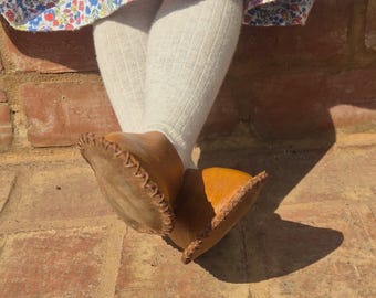 Kids Barefoot Shoes - Toddler Barefoot Shoes - Soft, Leather Booties - Grounding Kids Shoes - Leather Kids Shoes