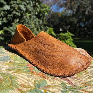 Fun Kids Barefoot Shoes - KOI FISH DESIGN - Embossed Personisable Toddler Barefoot Shoes - Soft, Leather Booties - Grounding Kids Shoes