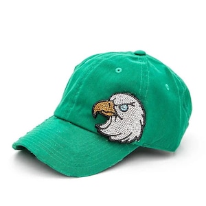 NWT Bleed Green Philadelphia Eagles Green and White Bling Trucker Hat NWT Bleed Green Philadelphia Eagles Green and White Bling  main image 4