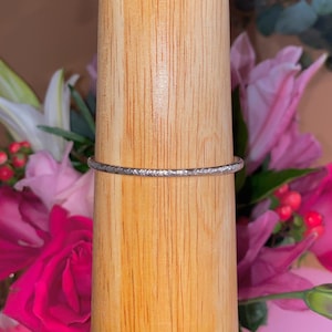 Hammered cuff bracelet - sterling silver