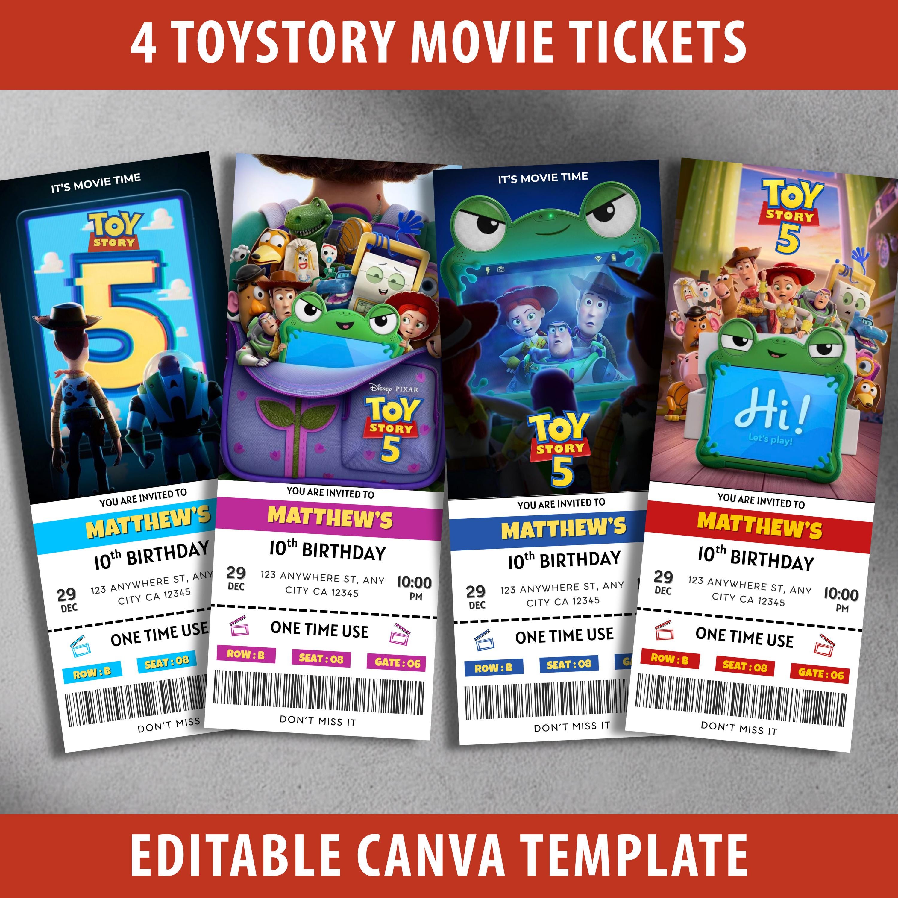 Movie Tickets Toy Story - Etsy
