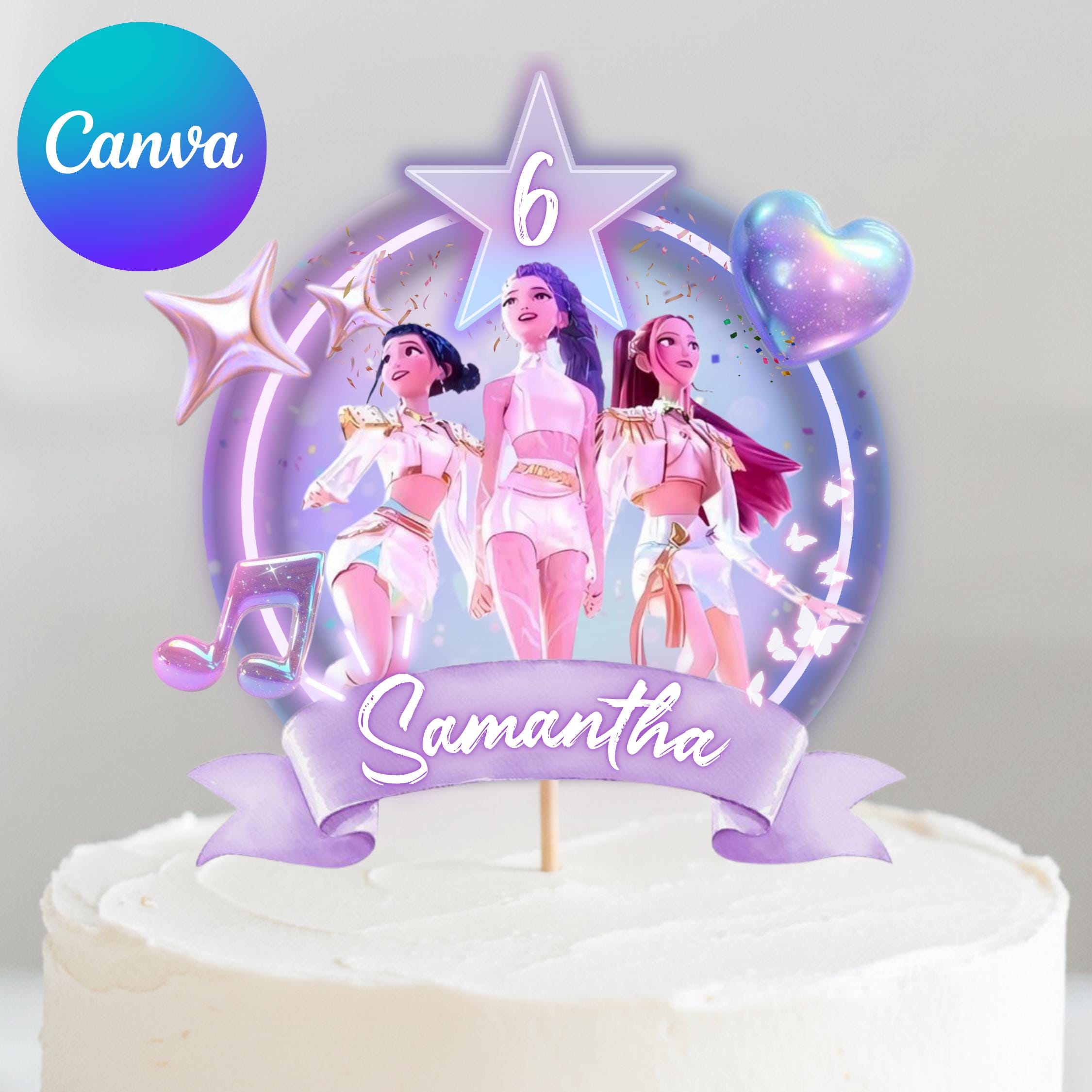 36pcs Kpop De-mons Hunters Mignon Anniversaire Deco D