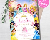 Princess Birthday Invitation, Fourever A Princess Invite, Princess Party, Royal Princess Birthday Invite, Personalized Girls Birthday