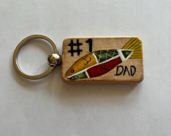 Handpainted Fathers Day  Key Rings