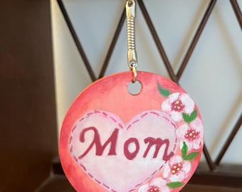 Hand Painted Moms Key Chain