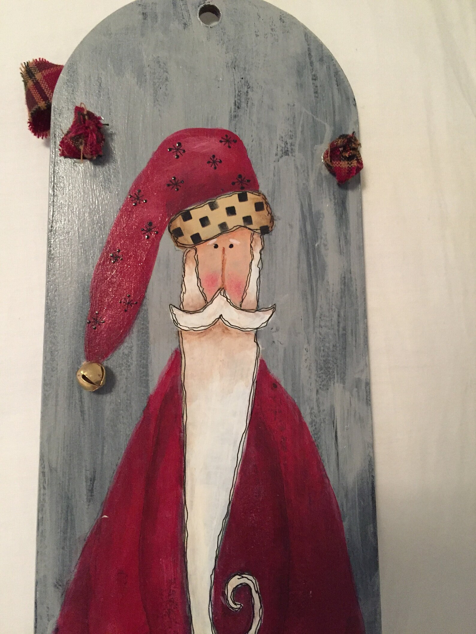 Santa Fan Blade, Hand Painted - Etsy