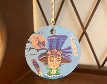 Hand Painted Ladies Keychain